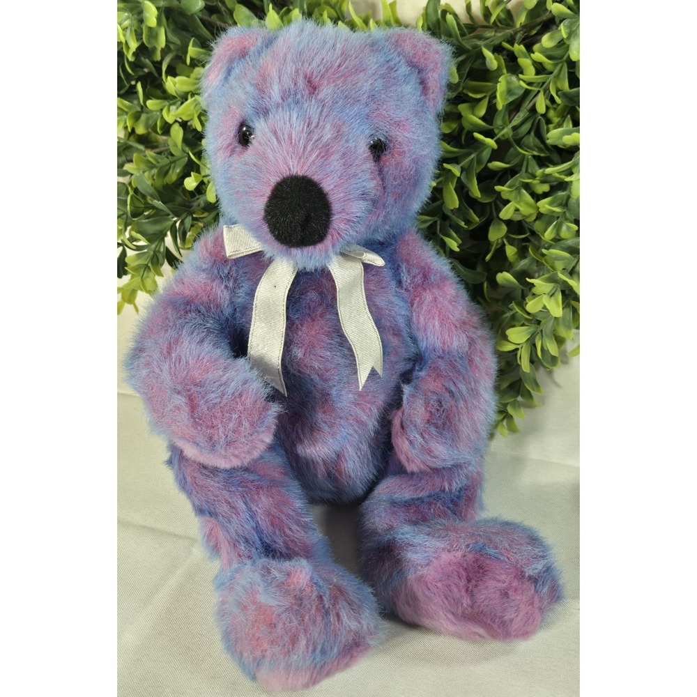 Ty Classic Purplebeary Bear Beanbag Plush Toy Purple w/ Tags Vintage 1999 14"